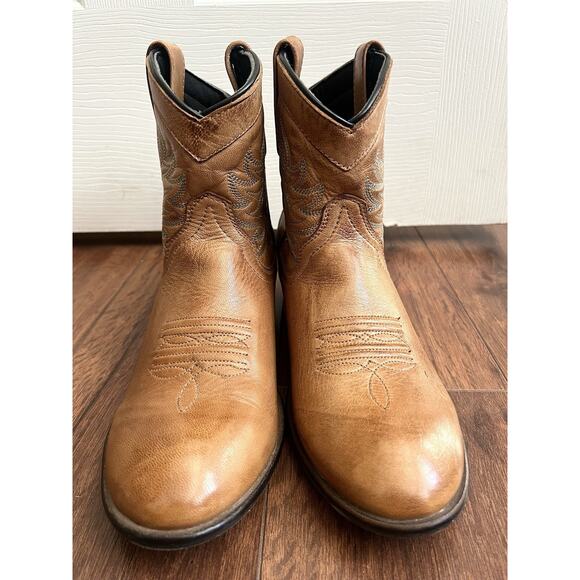 DINGO Willie Camel-Colored Embroidered Leather Western Rodeo Boots - Picture 8 of 13